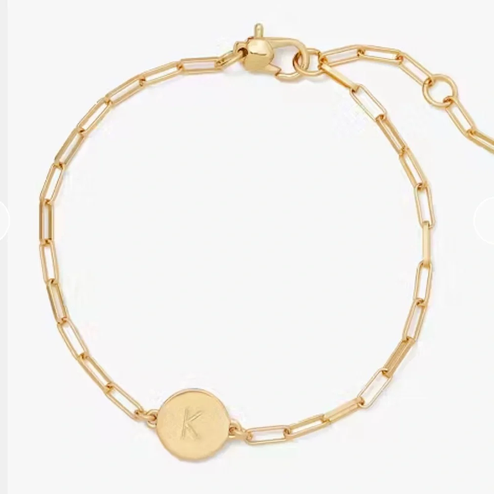 Kate Spade K Initial Disc Bracelet Gold